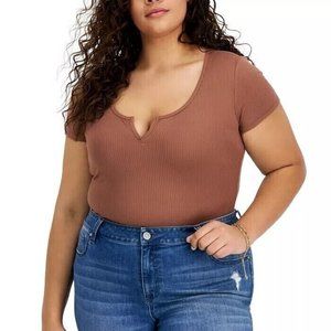 COPY - JUST POLLY
Trendy Plus Size V-Notch Bodysuit